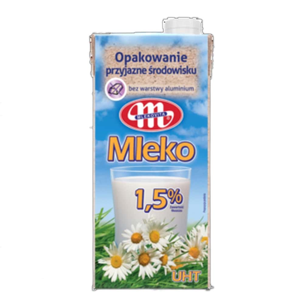 Mlekovita UHT Milk 1.5% - 1L perfect for coffee