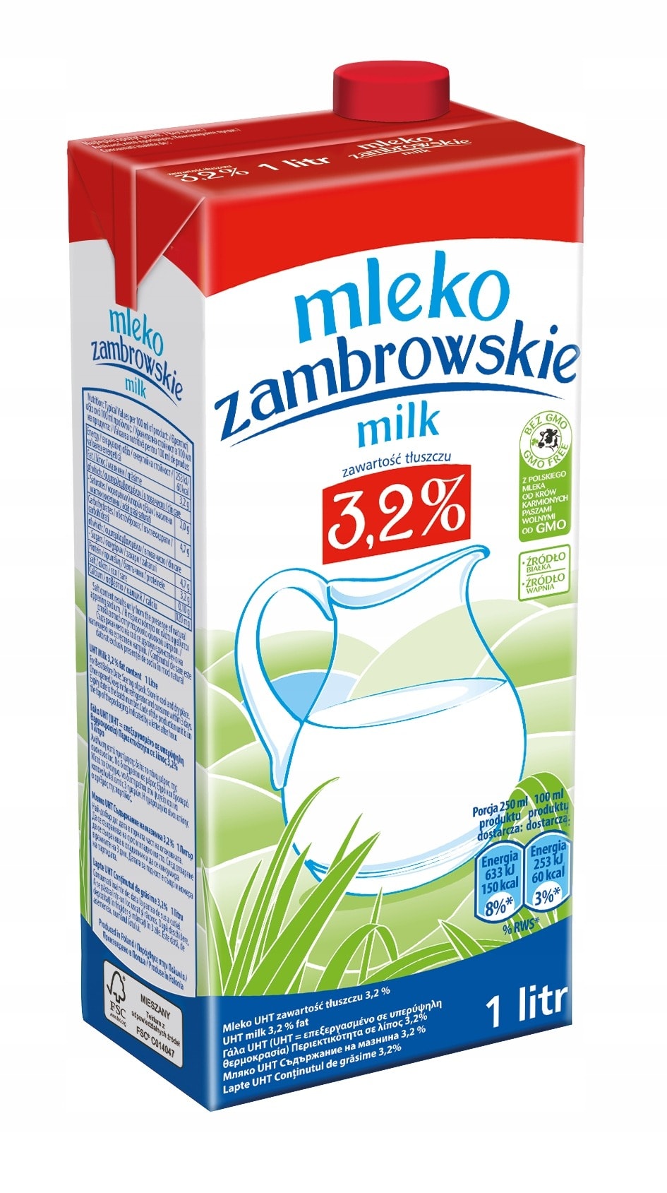 Zambrowskie UHT Milk 3.2% - 1L of freshness every day