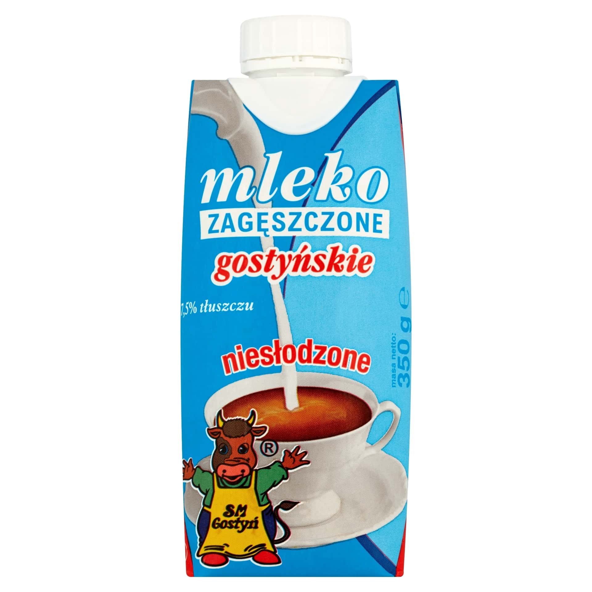 Gostyń Unsweetened Condensed Milk 350g - perfect for coffee and desserts