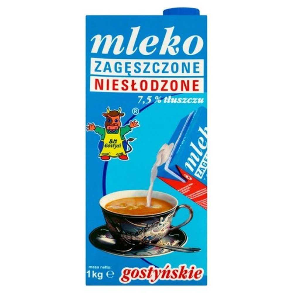 SM Gostyń Unsweetened Condensed Milk 7.5% - Perfect for desserts
