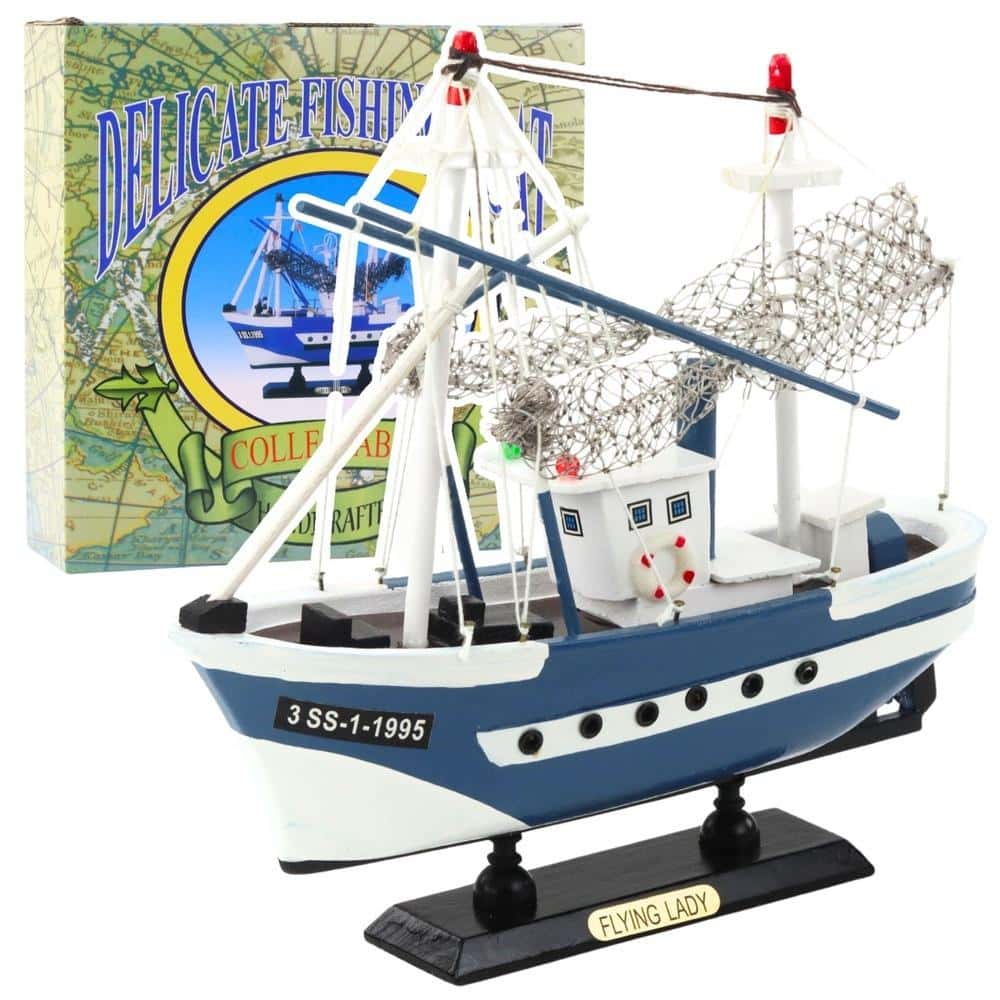 Leantoys Collector's Model Ship Flying Lady blue - maritime replica