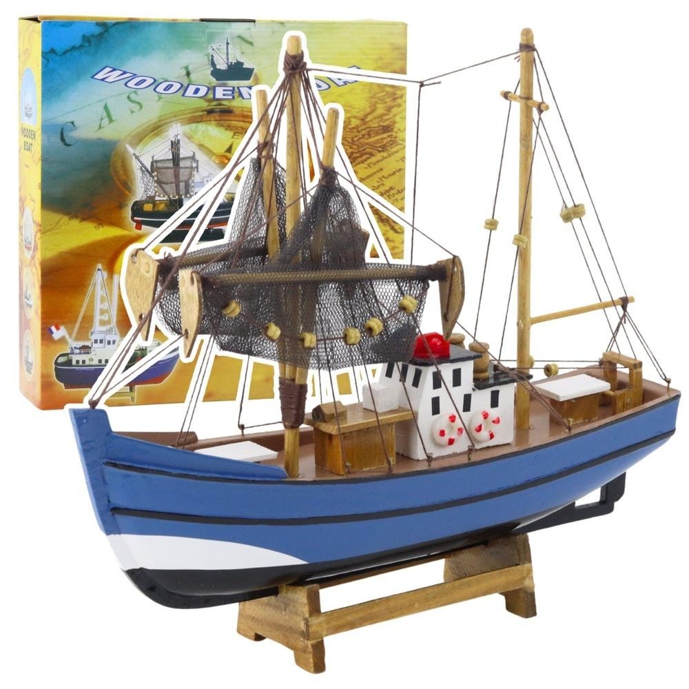 Collector's Model Fishing Boat blue - maritime flair in your home