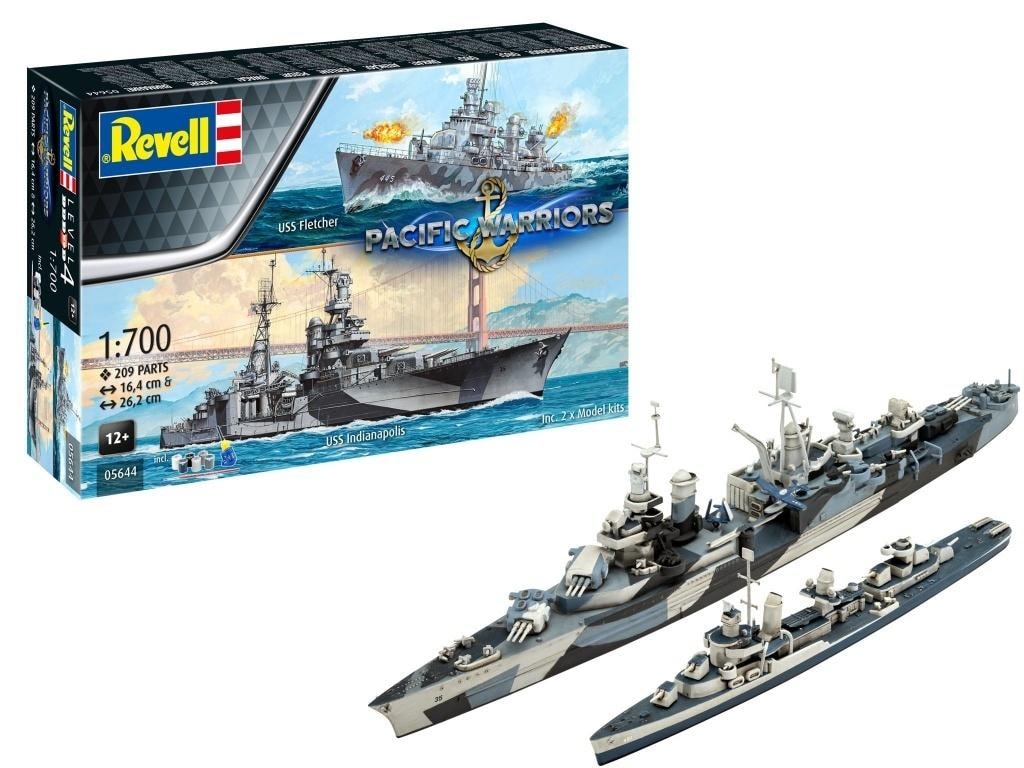 Revell Ship models USS Fletcher and USS Indianapolis - model kit