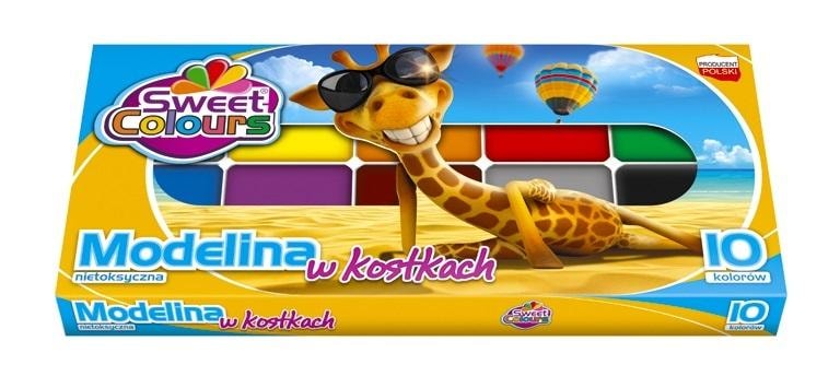 Modeling clay in cubes - 10 intense colors for creative children