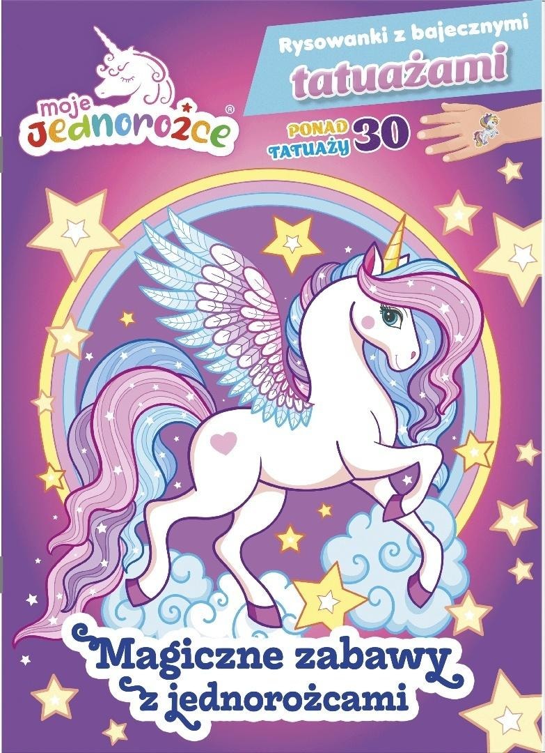 Media Service Zawada Magical fun with unicorns - coloring book with tattoos