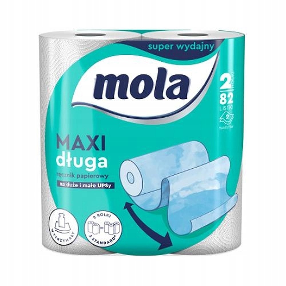 Mola Maxi - Ultra Absorbent Paper Towels, 2 Rolls (2=4)
