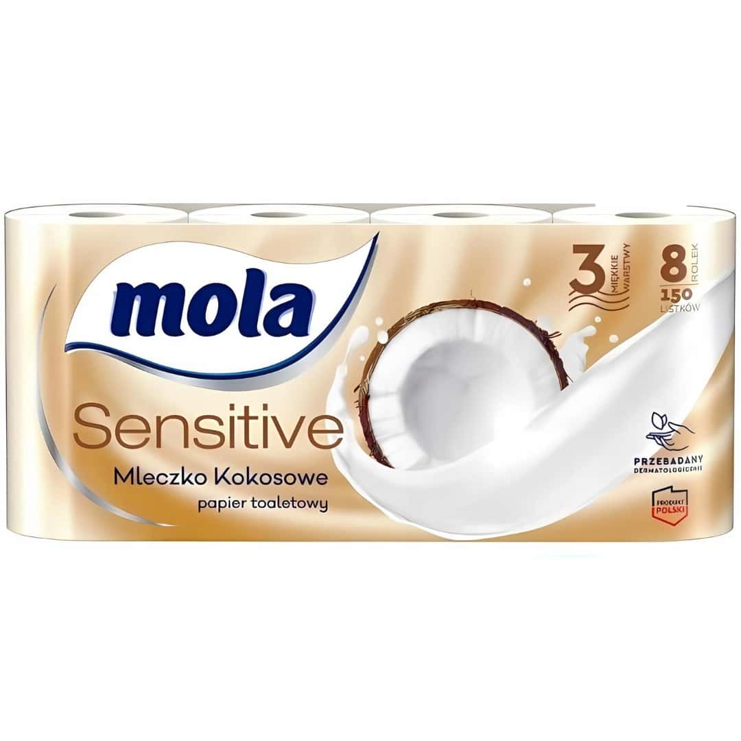 Mola Sensitive Coconut - Toilet paper 8 pieces - delicate and fragrant