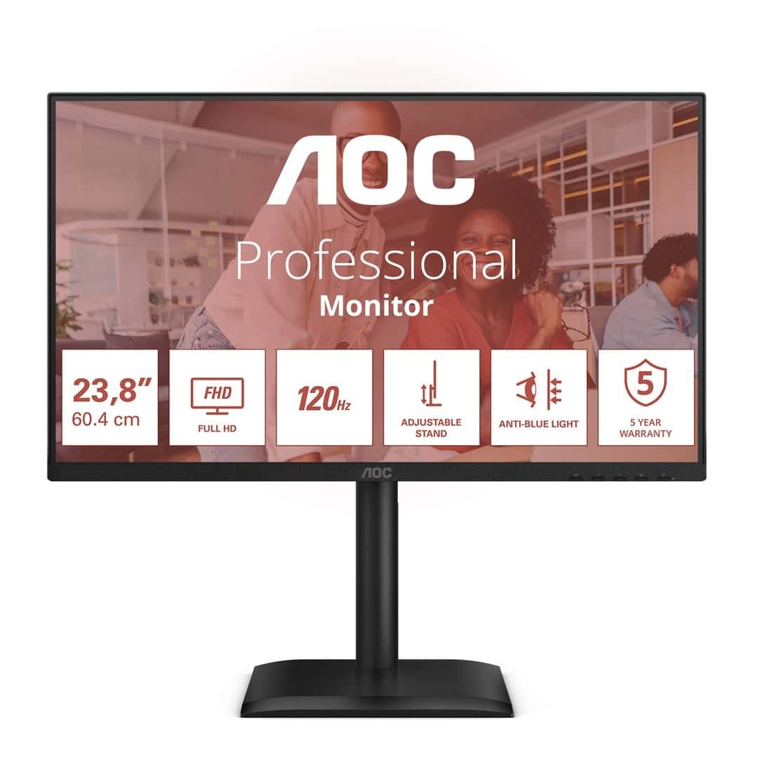 AOC 24E4CV - Basic 24 inch Monitor for Office and Home
