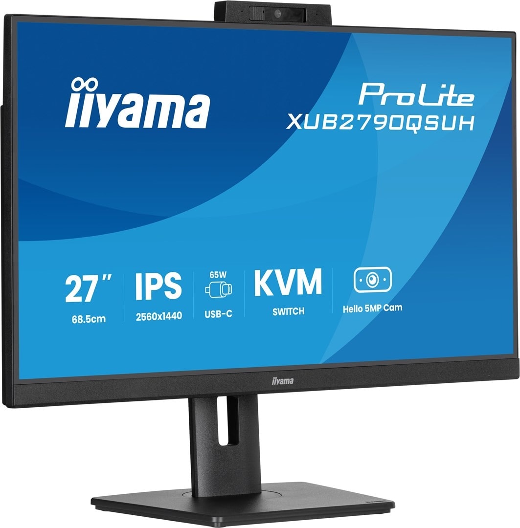iiyama XUB2790QSUH-B2 - Monitor 27" IPS with Windows Hello and 5MP Camera