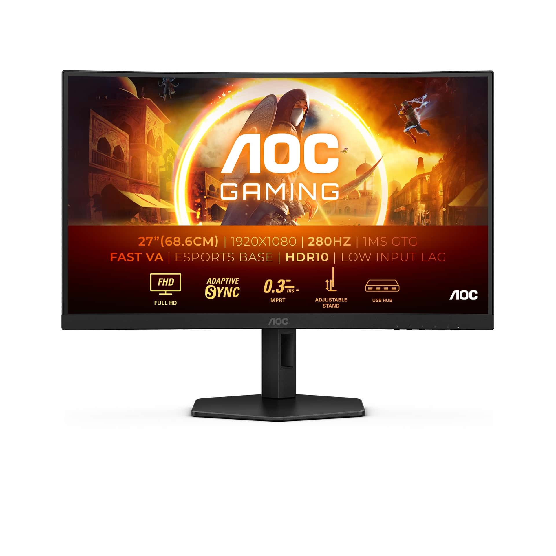 AOC Computer Monitor 27" G4 C27G4ZXU - ideal for gaming