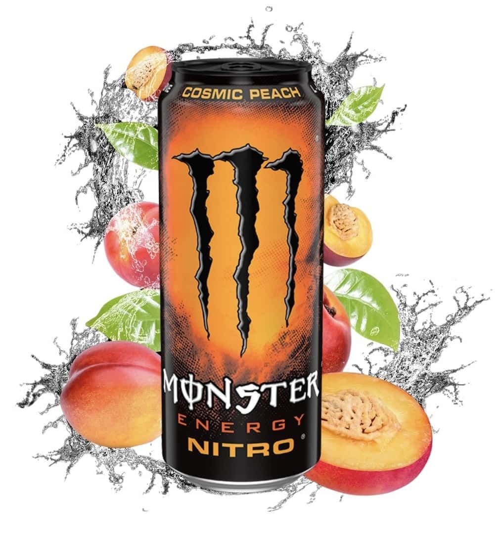Monster Nitro Peach - Peach energy drink 500 ml - Feel the power!