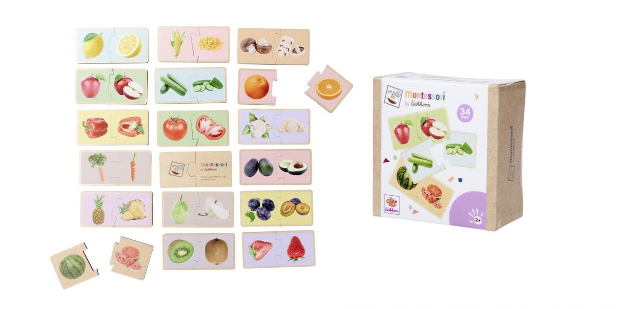 Eichhorn Puzzle Montessori - Puzzle with fruits and vegetables 34 pieces