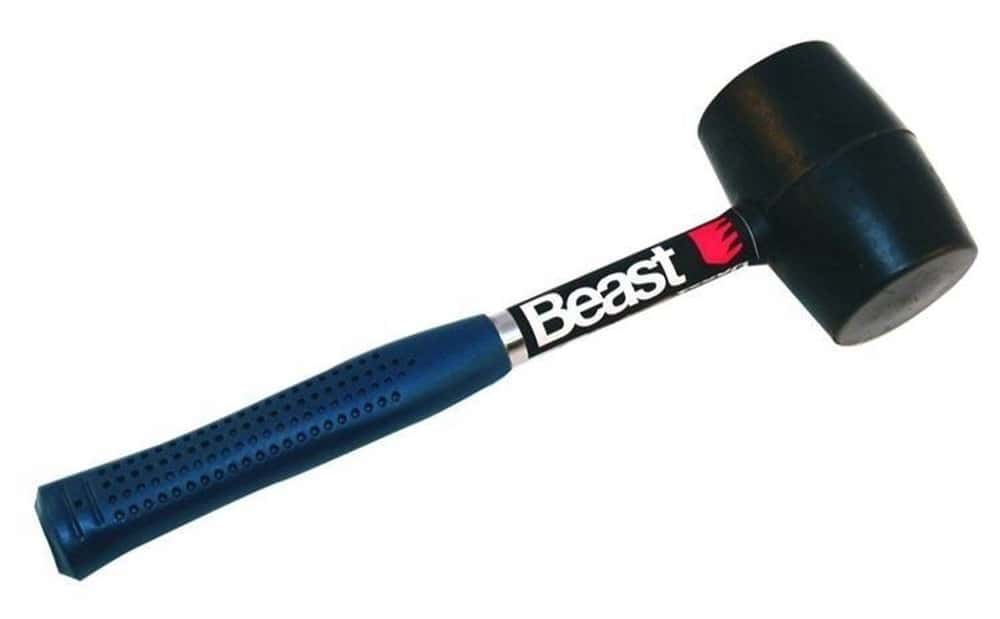 Rubber bodywork hammer 65 mm with metal shaft - ideal for workshop