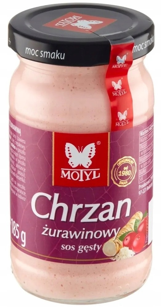 Motyl Horseradish with Cranberry - Spicy addition to dishes