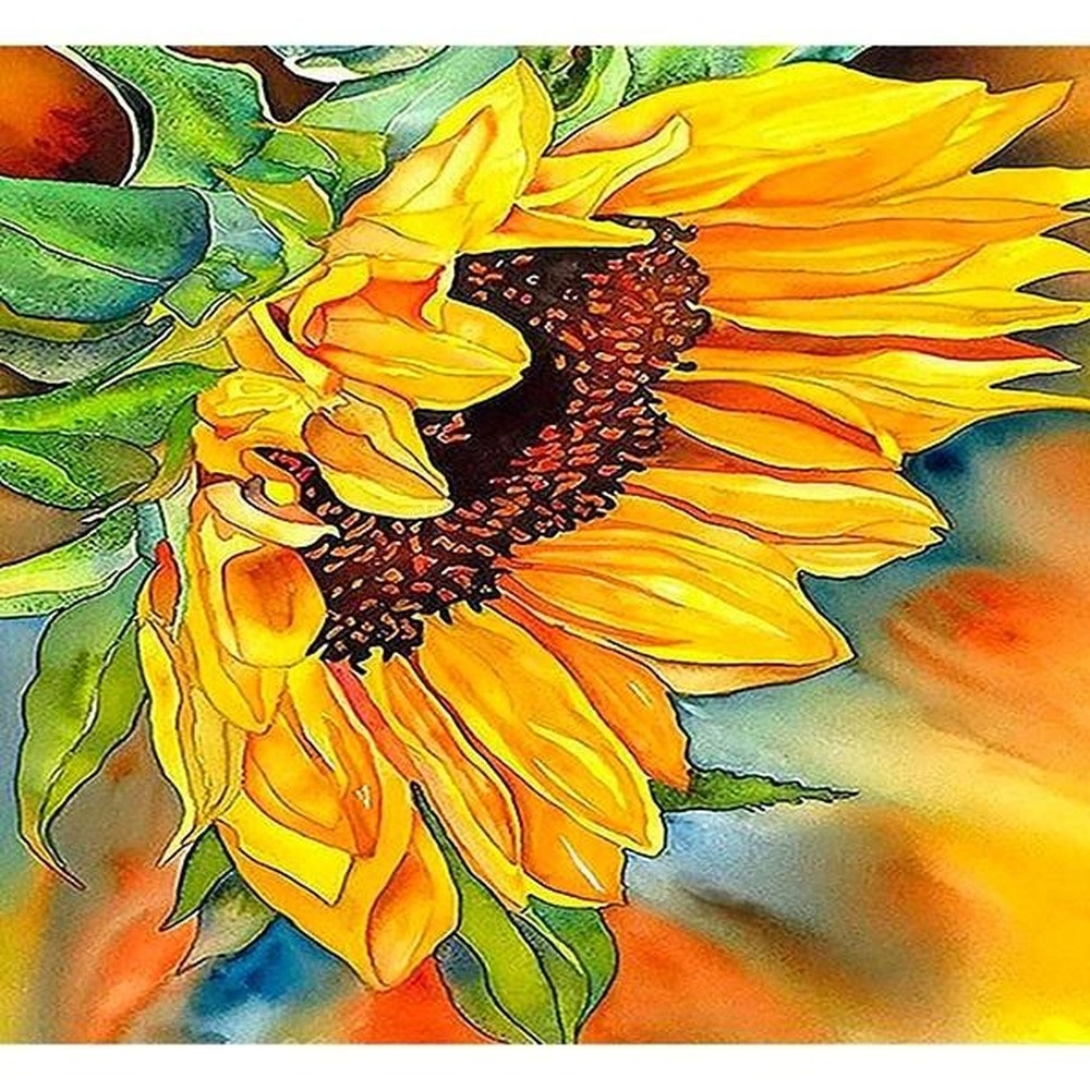 5D Diamond Mosaic - Sunflower 40x30 cm - create your own masterpiece