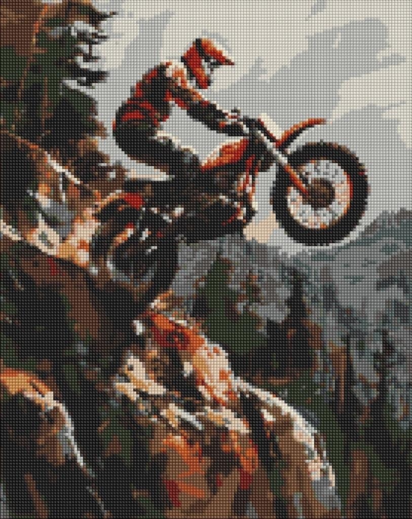 Ideyka Diamond Mosaic - Extreme view in the mountains 40x50cm - perfect for relaxation