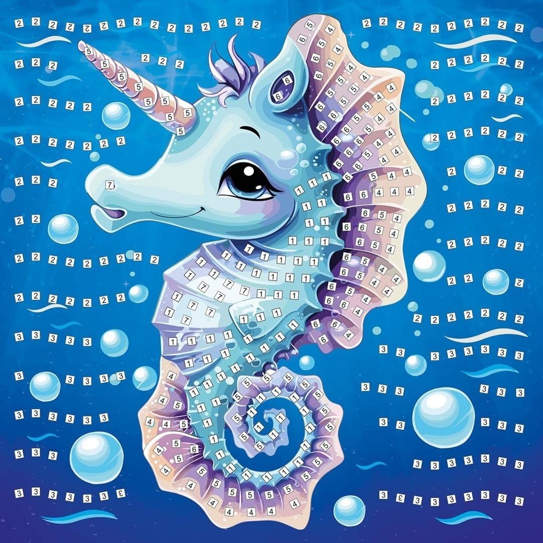Titanum Foam mosaic sea unicorn 25x25cm - creative fun for children