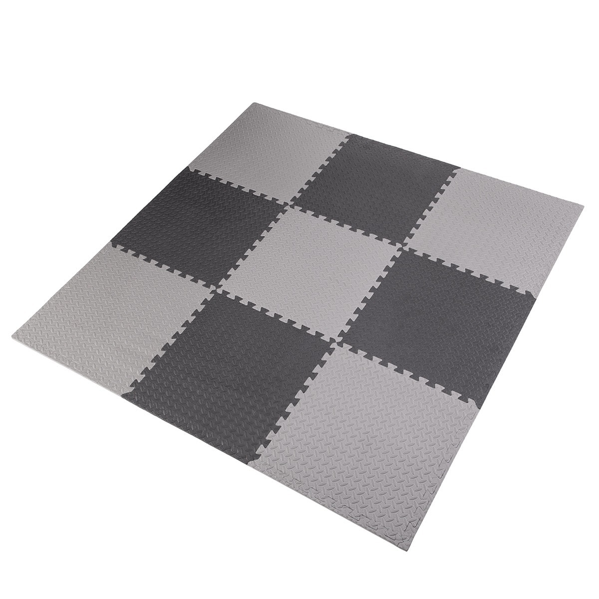 HMS Premium Puzzle Mat Gray 9 pcs - Ideal for exercises and play