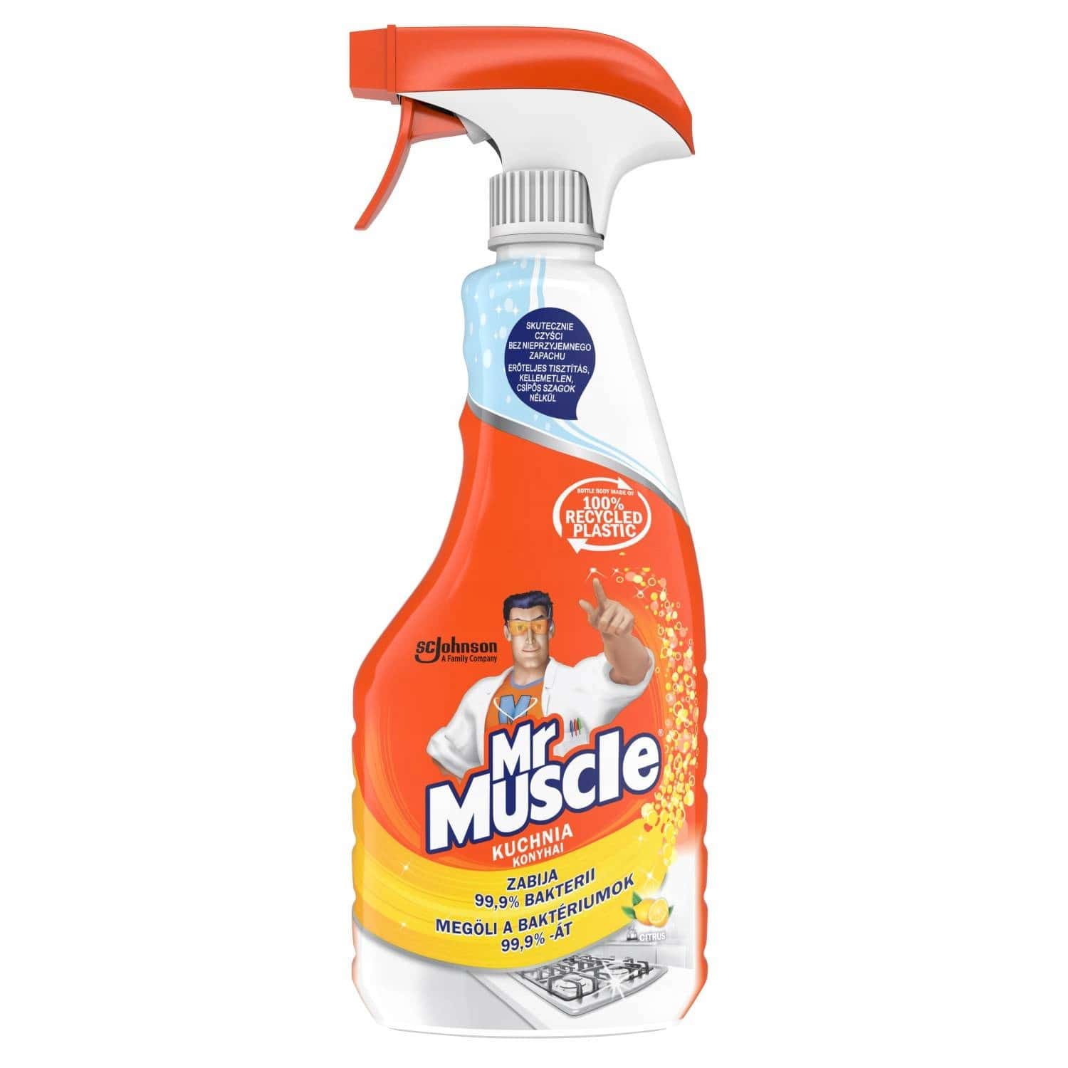 Mr. Muscle spray for kitchen and stainless steel cleaning - effective and fast