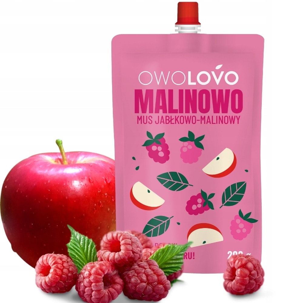 Owolovo Apple-raspberry puree for children - healthy snack 200 g