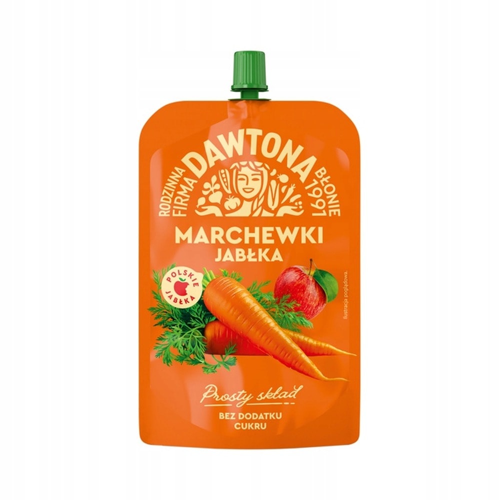 DAW Carrot and Apple Puree for Children - healthy snack 180g