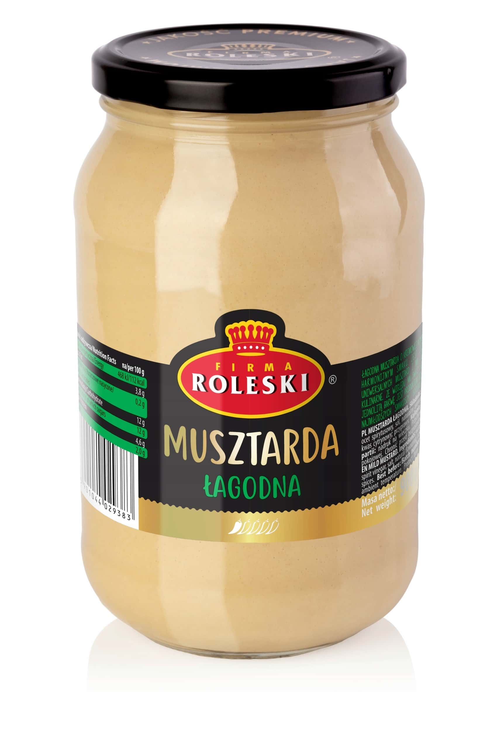 Roleski Mild Mustard 900g - perfect for sandwiches