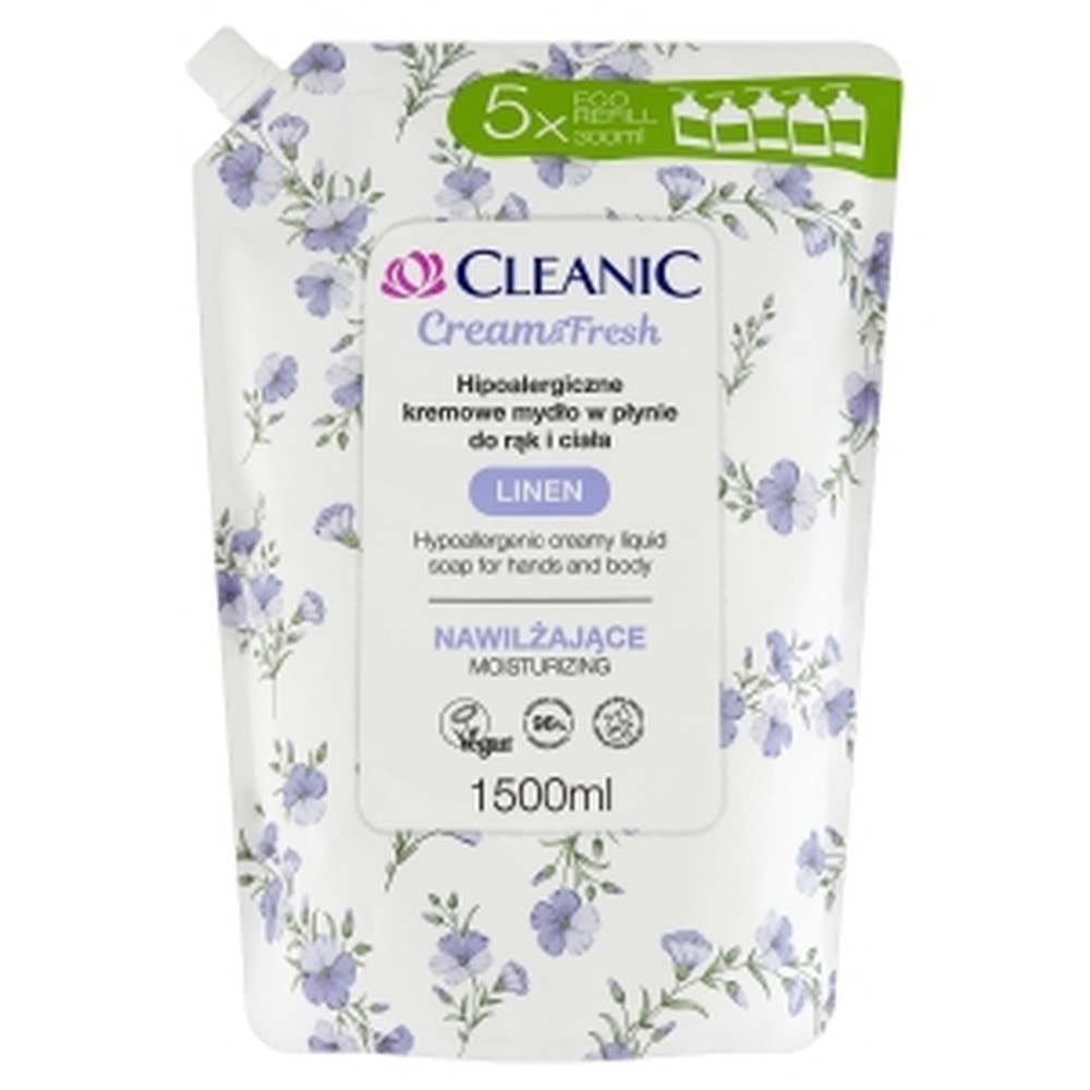 Cleanic Liquid Soap Linen - Refill 1.5L for the whole family