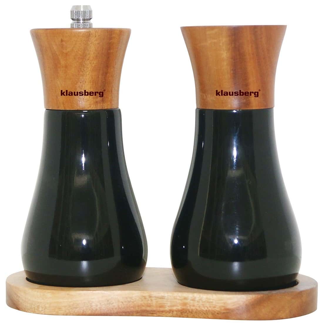 Klausberg Salt and Pepper Mill - Acacia Wood, Black