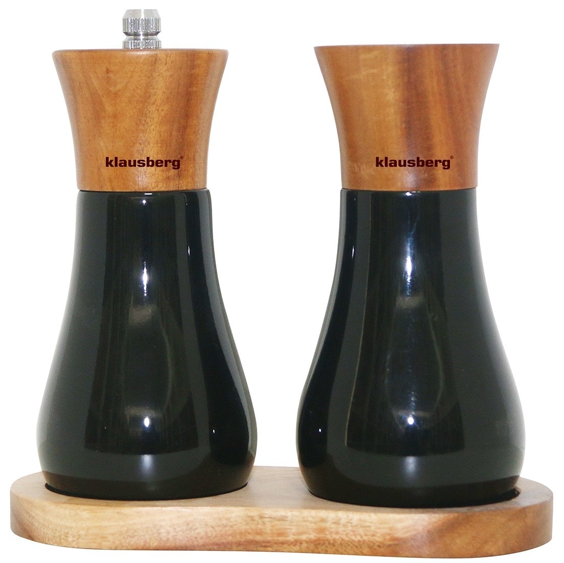 Klausberg Salt and Pepper Mill - Acacia Wood, Black
