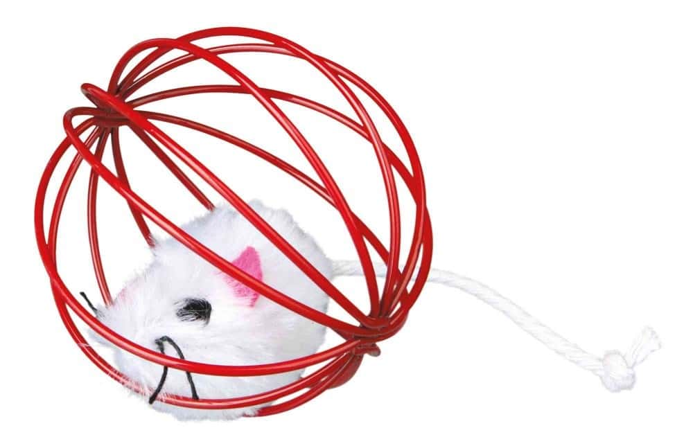 Trixie Mouse in Cage - interactive cat toy