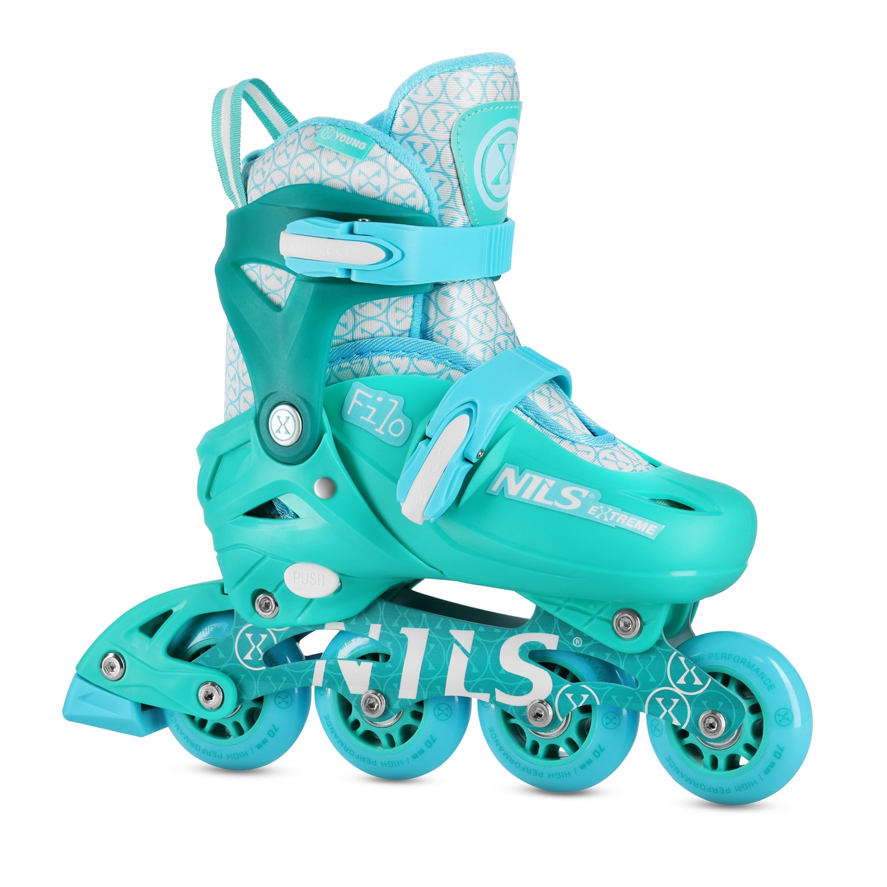 Nils Extreme Adjustable inline skates turquoise - perfect to start