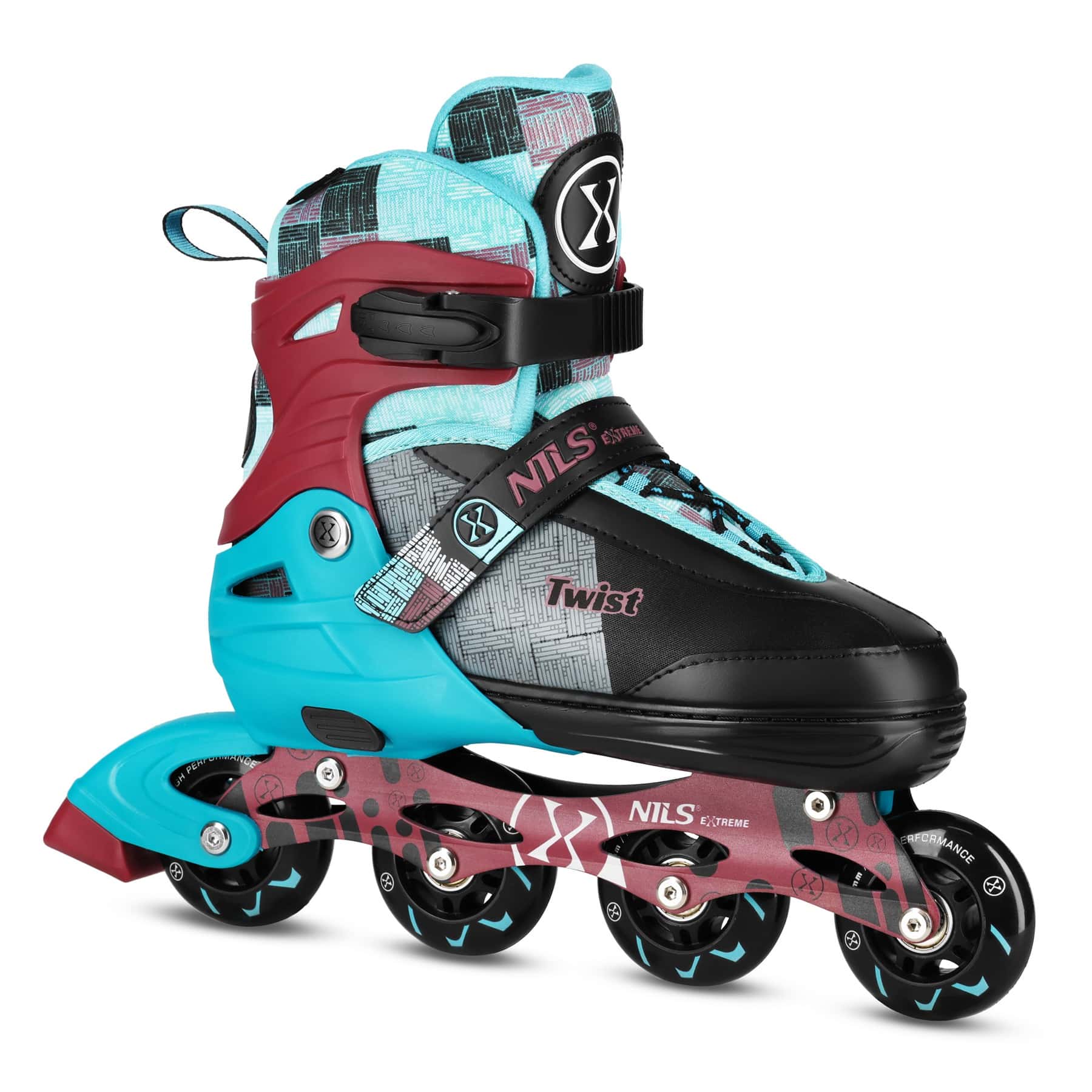 Nils Extreme Twist - Adjustable Inline Skates Blue Size L (39-42)