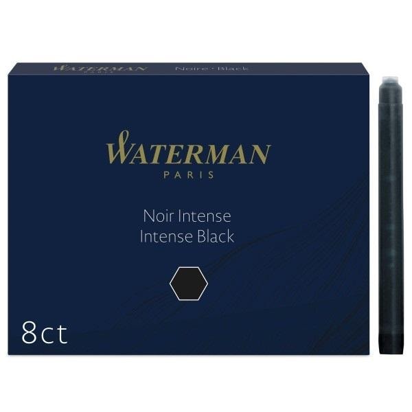 Waterman Standard black ink cartridges for fountain pen 8 pieces - perfect for everyday writing