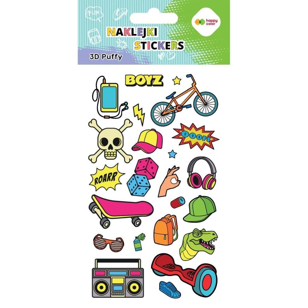 HAPPY COLOR 3D Puffy Text Stickers - ideal for decoration