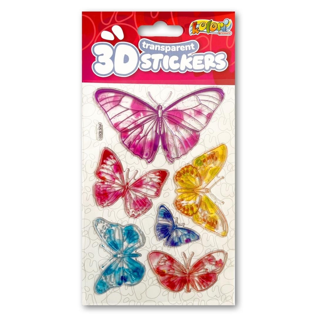 Penmate 3D Stickers Transparent - Six Butterflies for Decoration