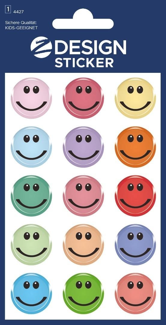 Zdesign Glossy Stickers - Smileys - ideal for motivation and fun