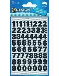 Black numbers stickers - self-adhesive labels 9.5 mm - organize yourself today!