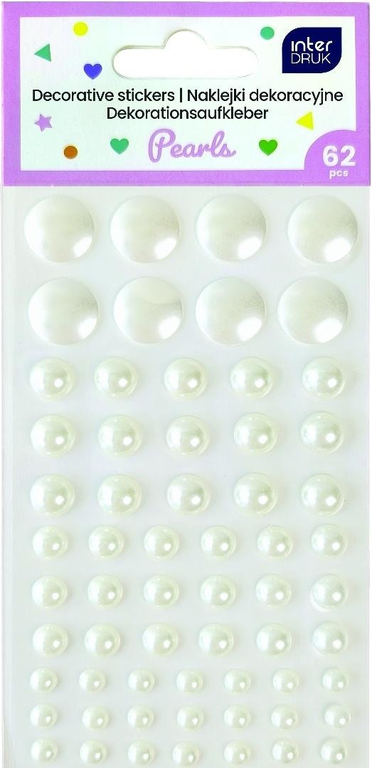 Decorative Stickers Pearls - 62 pieces, perfect for personalization