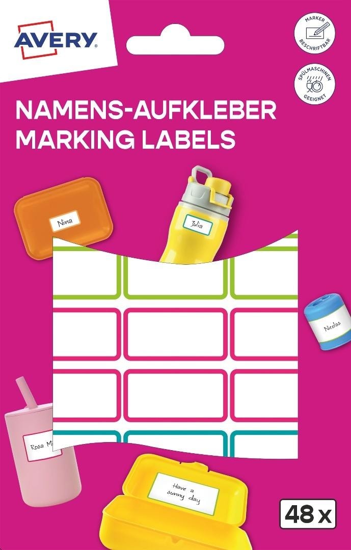 Zdesign Labeling Stickers - 15x32mm, 48 pieces - perfect for school