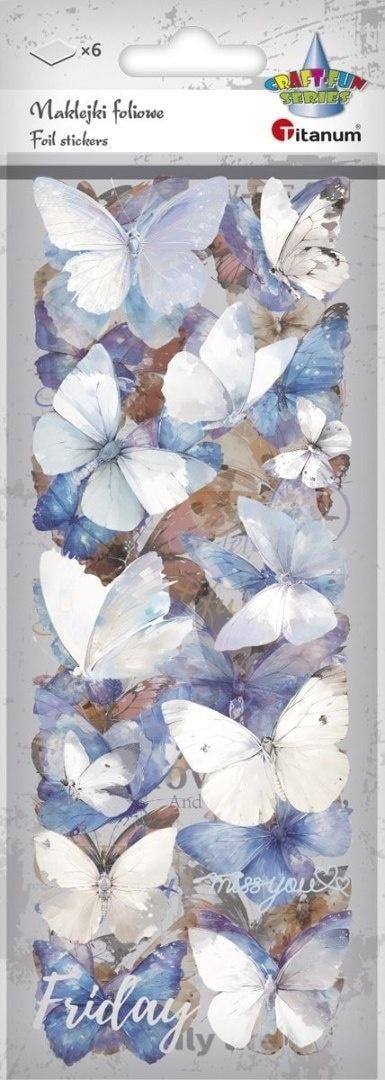 Foil stickers butterflies - 6 sheets of creative fun