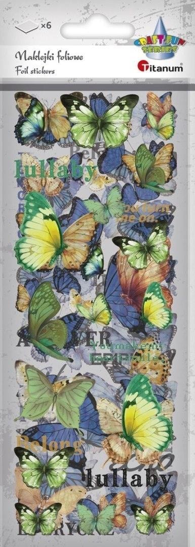 Titanum Foil stickers butterflies - 6 sheets of creative fun