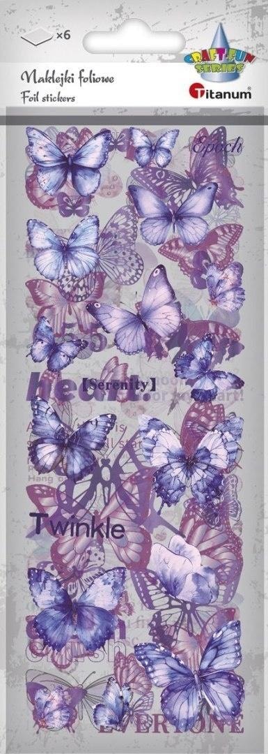 Titanum Foil stickers butterflies 6 sheets - add sparkle to your projects!