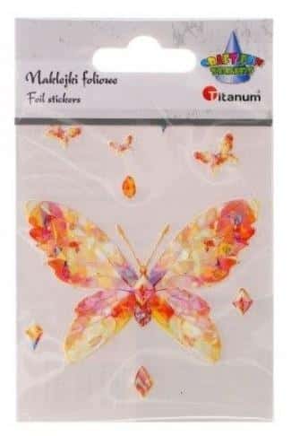 Titanum Foil stickers butterflies - 9 pieces in orange tones
