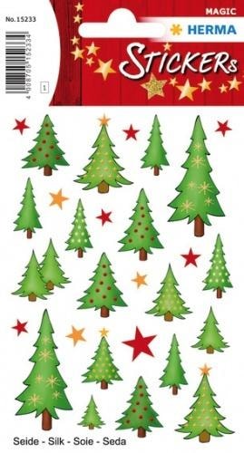 Herma Stickers stars fir trees - Christmas decorations