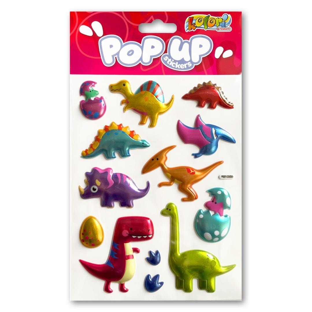 Penmate Metallic Stickers Happy Dinosaurs - perfect for decorations