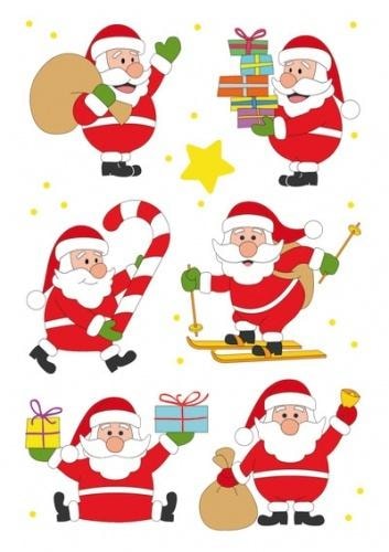 Stickers Santa Claus with gifts - Christmas decorations