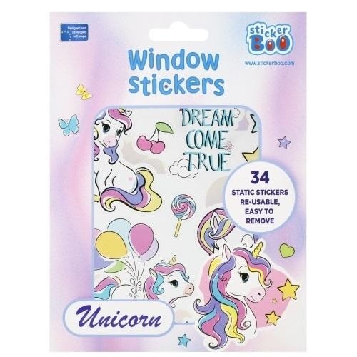 Starpak Window stickers Unicorn - 34 pieces of magical decoration