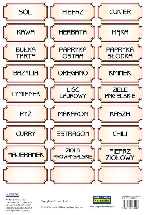 Spice stickers - 27 pieces - ideal for kitchen organization