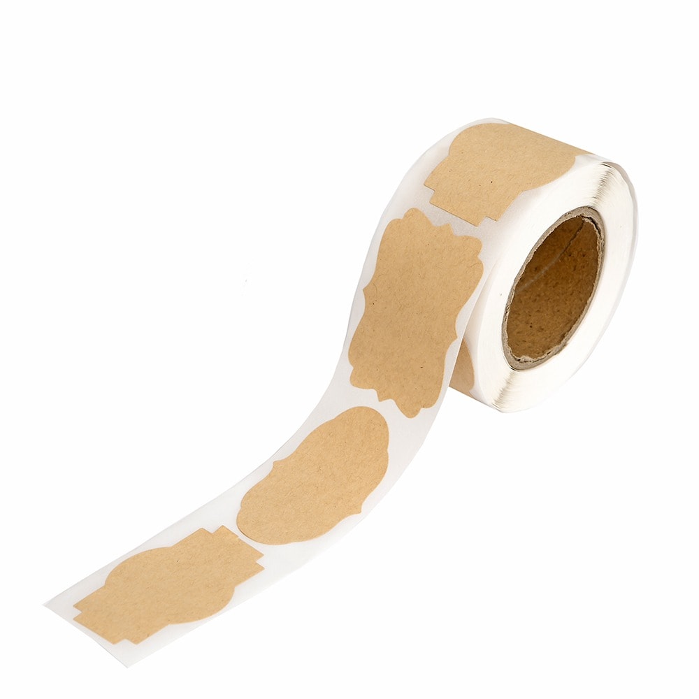 Naklejki Etykiety na Rolce Vintage Kraft