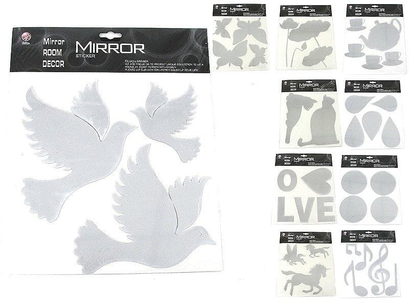 Wall stickers - mirrors MIX patterns 38x31cm - add sparkle!